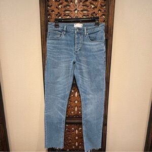 ASOS Light Blue High-Rise Straight Leg Jeans